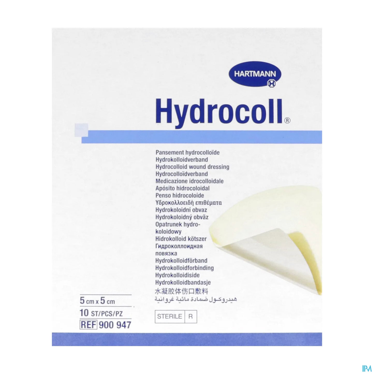 Hydrocoll Pansement Hydrocolloïde Stérile 5x5 cm Boite de 10