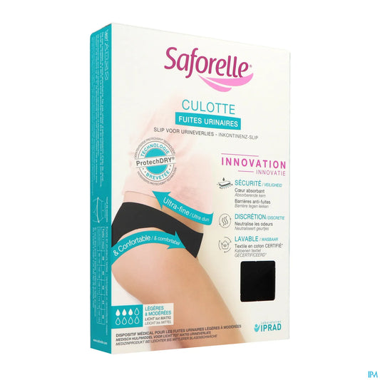 Culotte Fuites Urinaires Ultra Absorbante Noire Taille 46