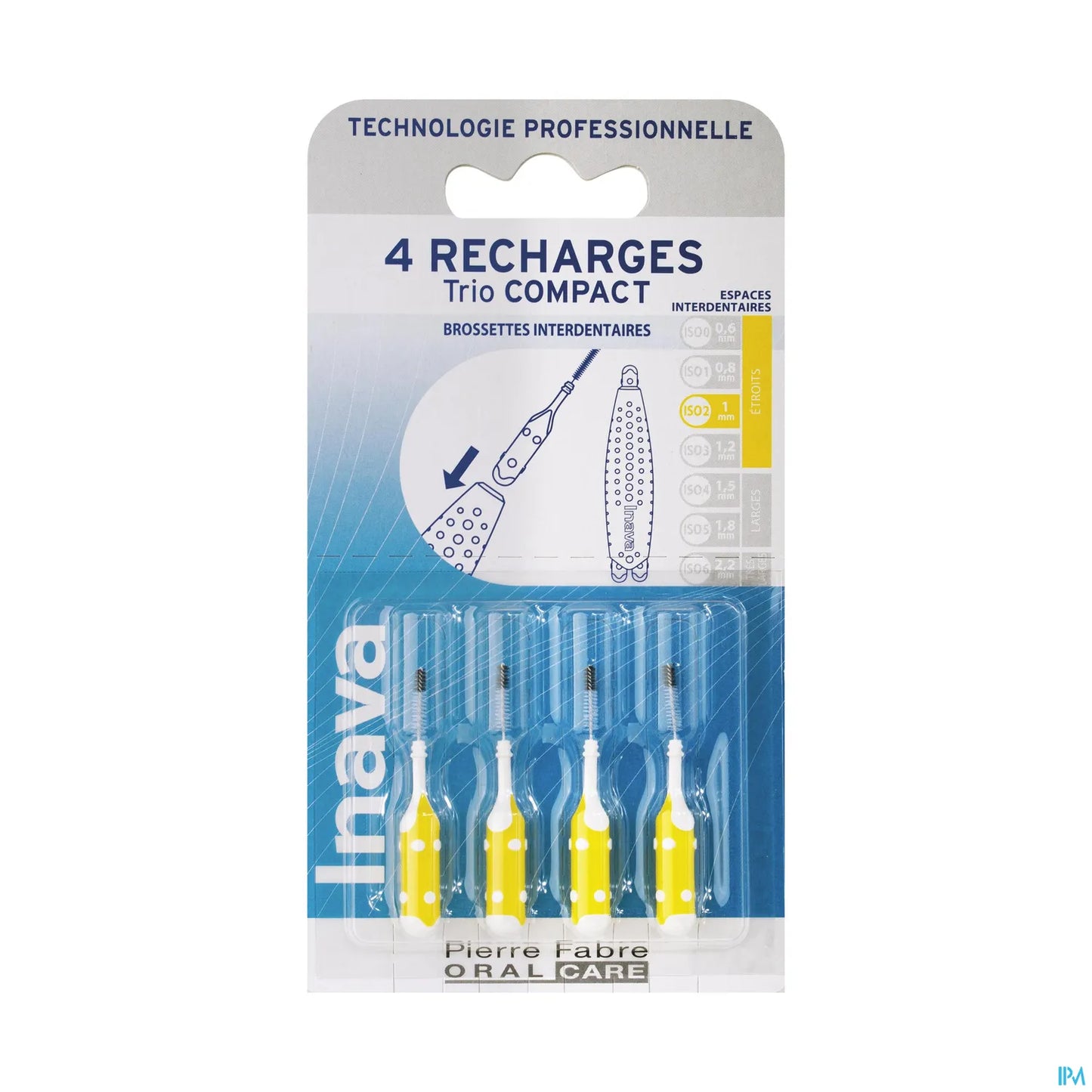 Trio Compact Recharges 4 Brossettes Jaune ISO 2 1mm