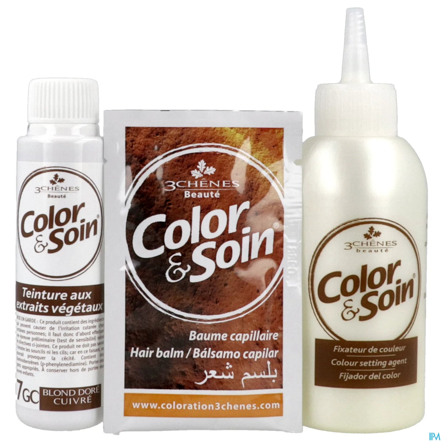 3 Chênes Color & Soin 7GC Blond Doré Cuivre 135 mL