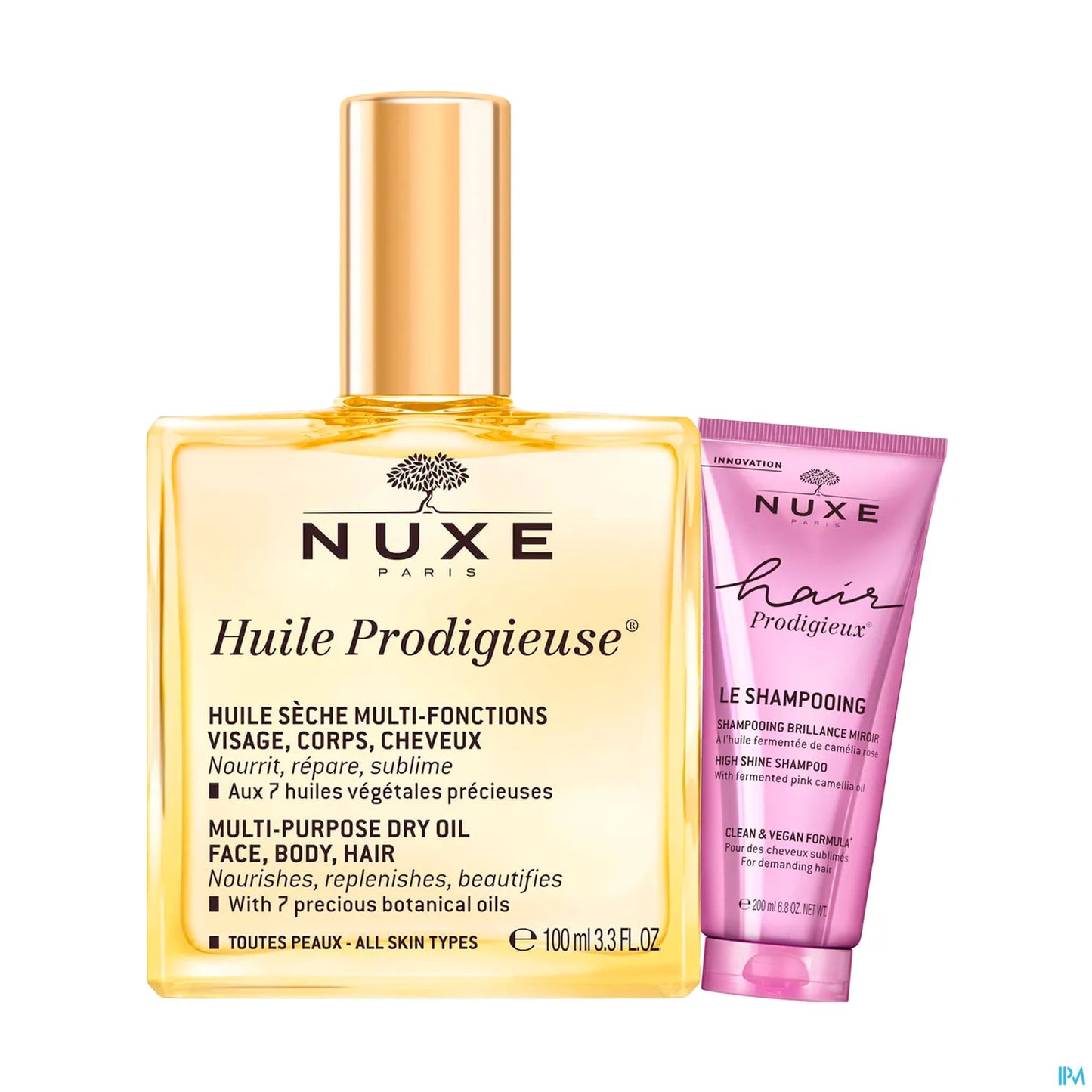 Huile Prodigieuse 100 ml + Hair Prodigieux Shampooing Brillance Miroir 30 ml