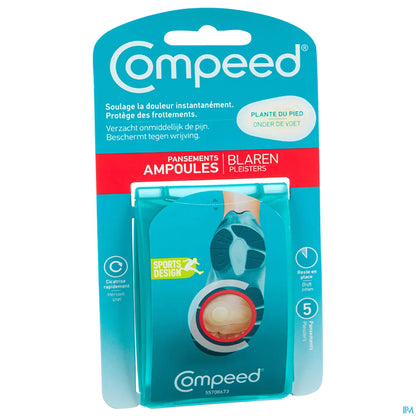 5 Pansements Ampoule Plante du Pied Sport 4 x 6.6cm