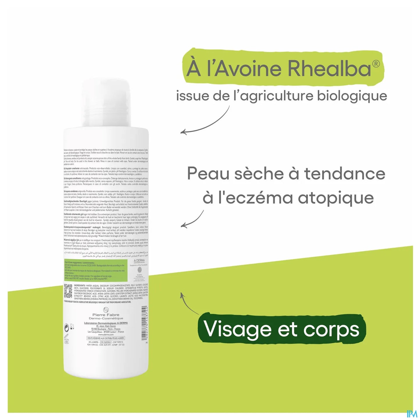 Exomega Control Gel Moussant Émollient Anti-Grattage 500ml