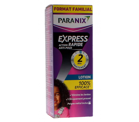 Express Lotion Anti-Poux 195ml Avec Peigne Métal