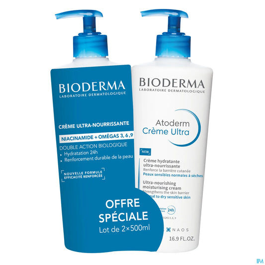 Atoderm Crème Ultra Nourrissante 2 x 500 ml