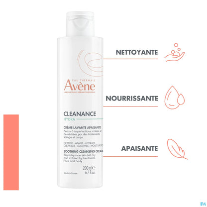 Cleanance Hydra Crème Lavante Apaisante 200ml