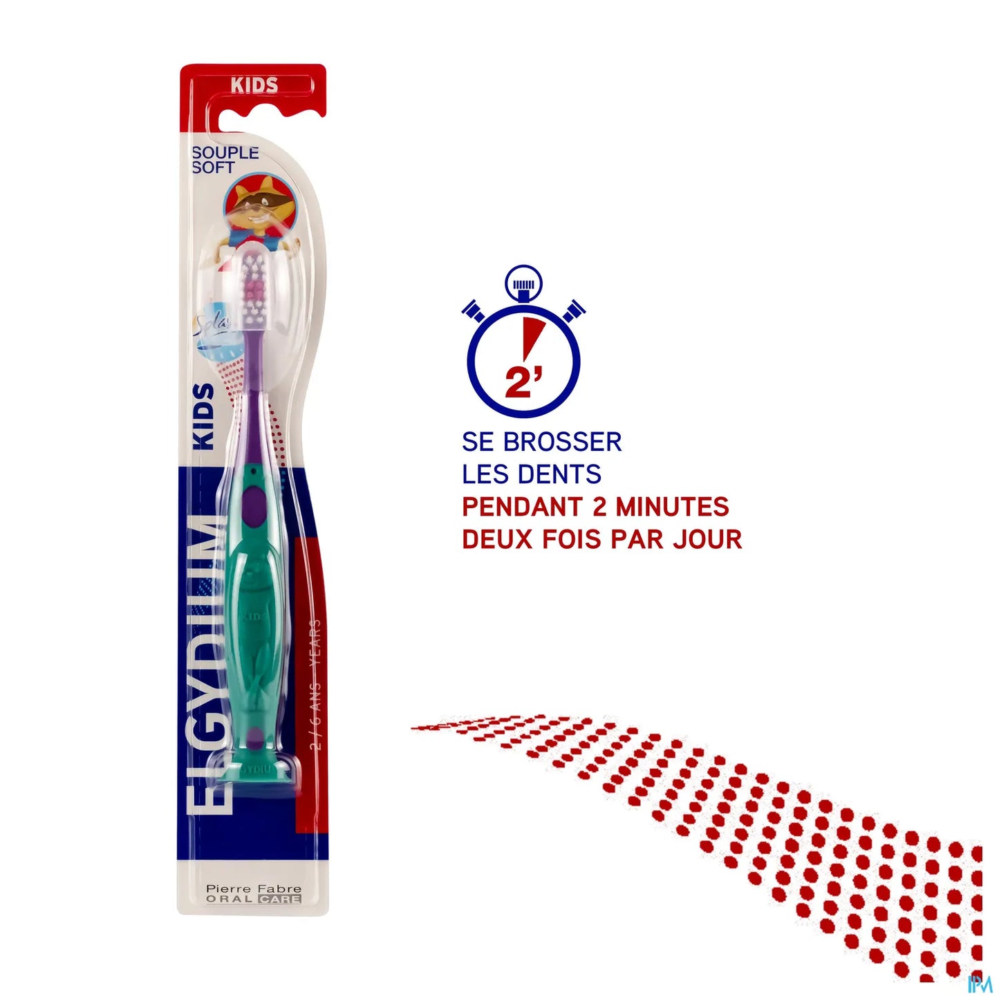 Kids Brosse à Dents Souple 2-6 Ans Violet 1 Pièce