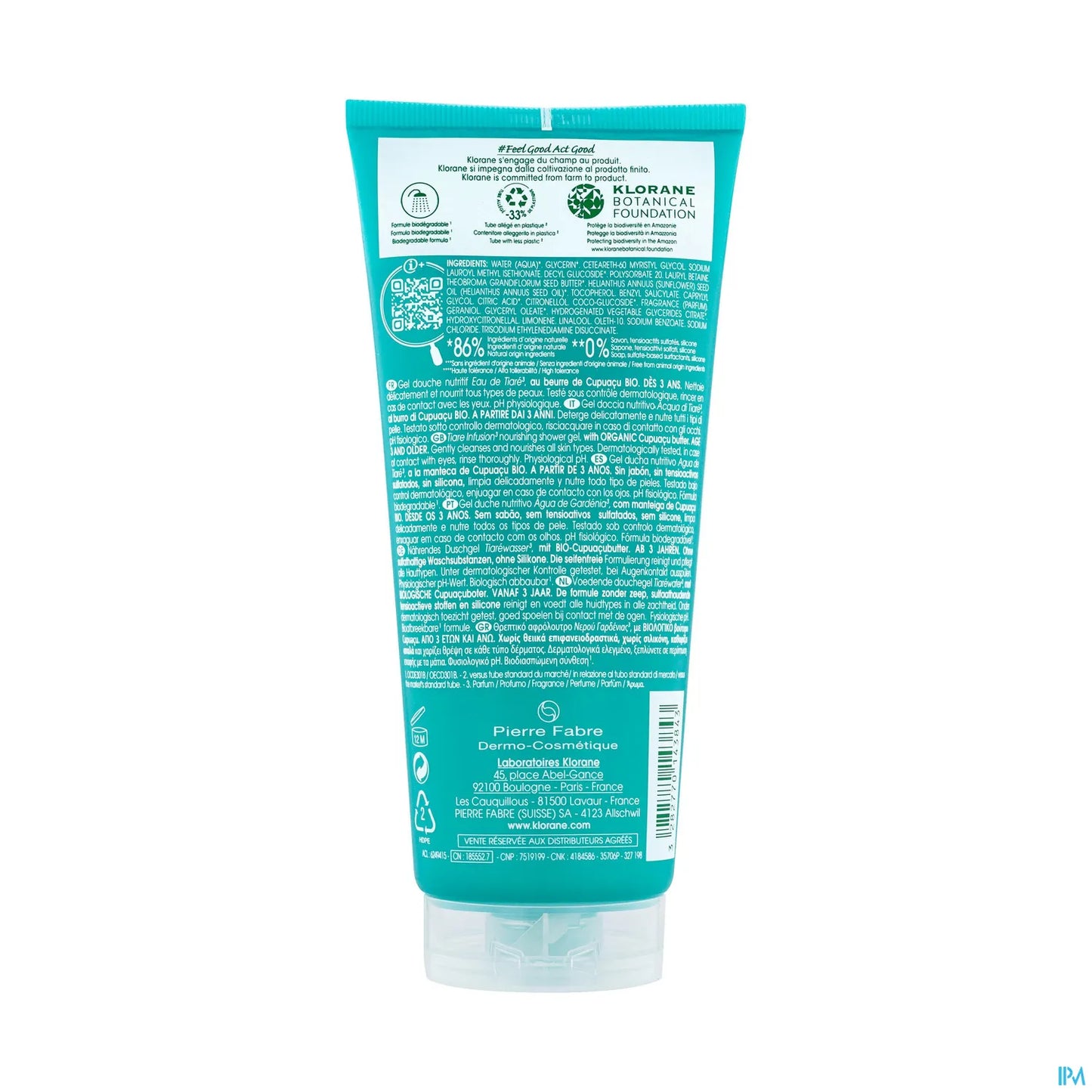 Tiare Water Shower Gel with Cupuaçu Butter 200ml