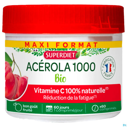 Acérola 1000 Bio 60 Comprimés