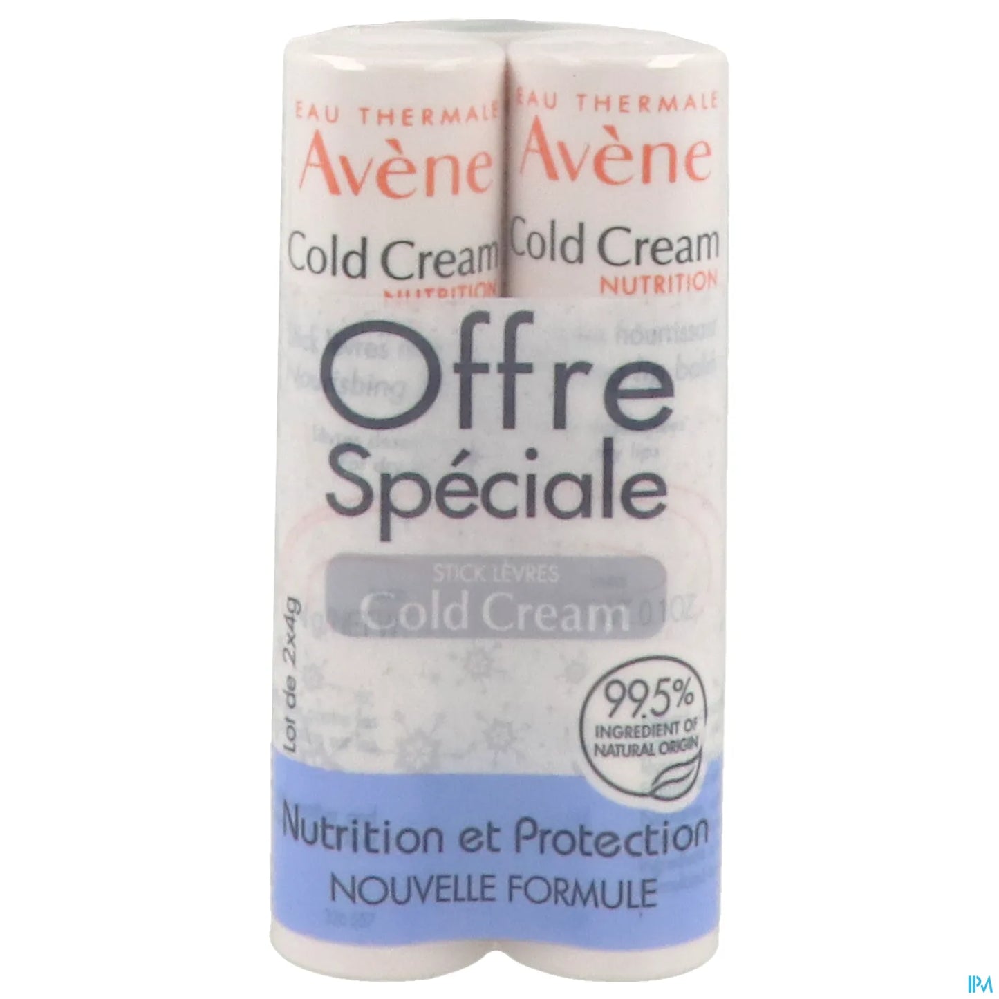 Cold Cream Stick Lèvres Nutrition Lot de 2x4g