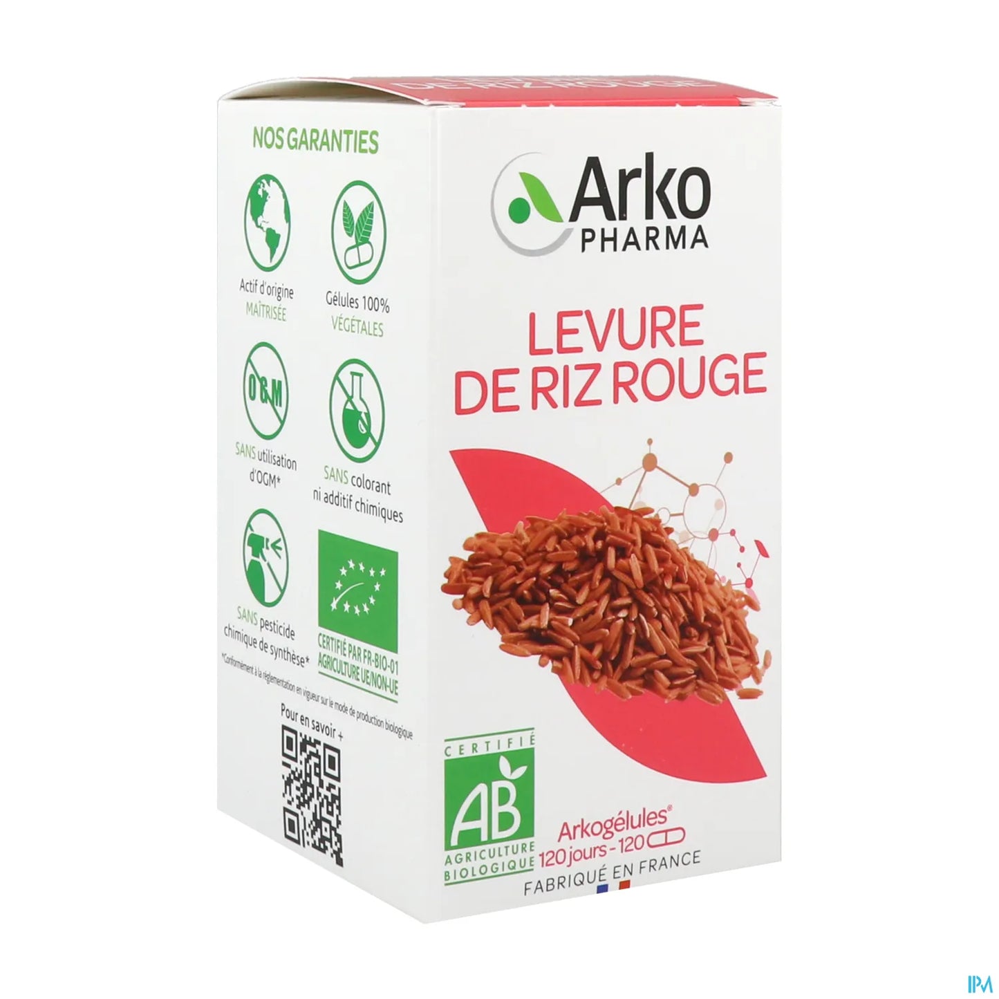 Levure de Riz Rouge Bio 120 gélules