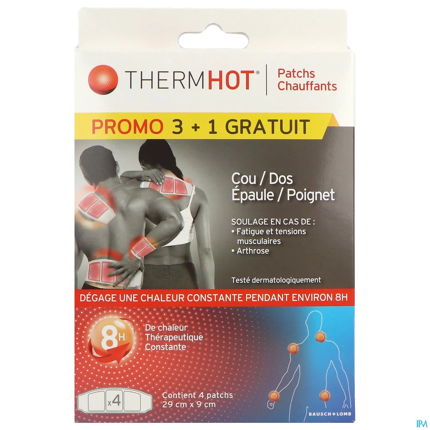 THERMHOT 4 Patchs Chauffants 29 x 9cm