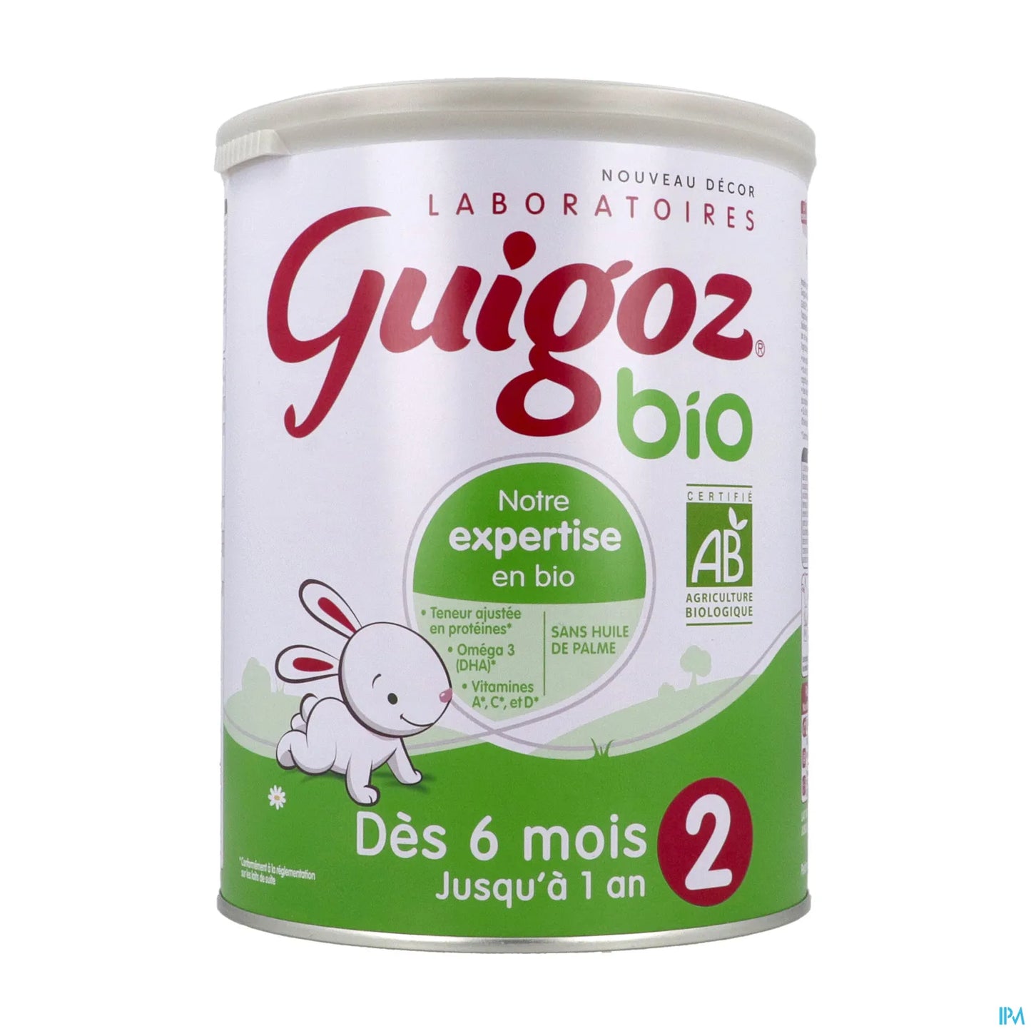 Nestlé Guigoz Bio 2 Lait Poudre 2ème Âge Boîte 800g