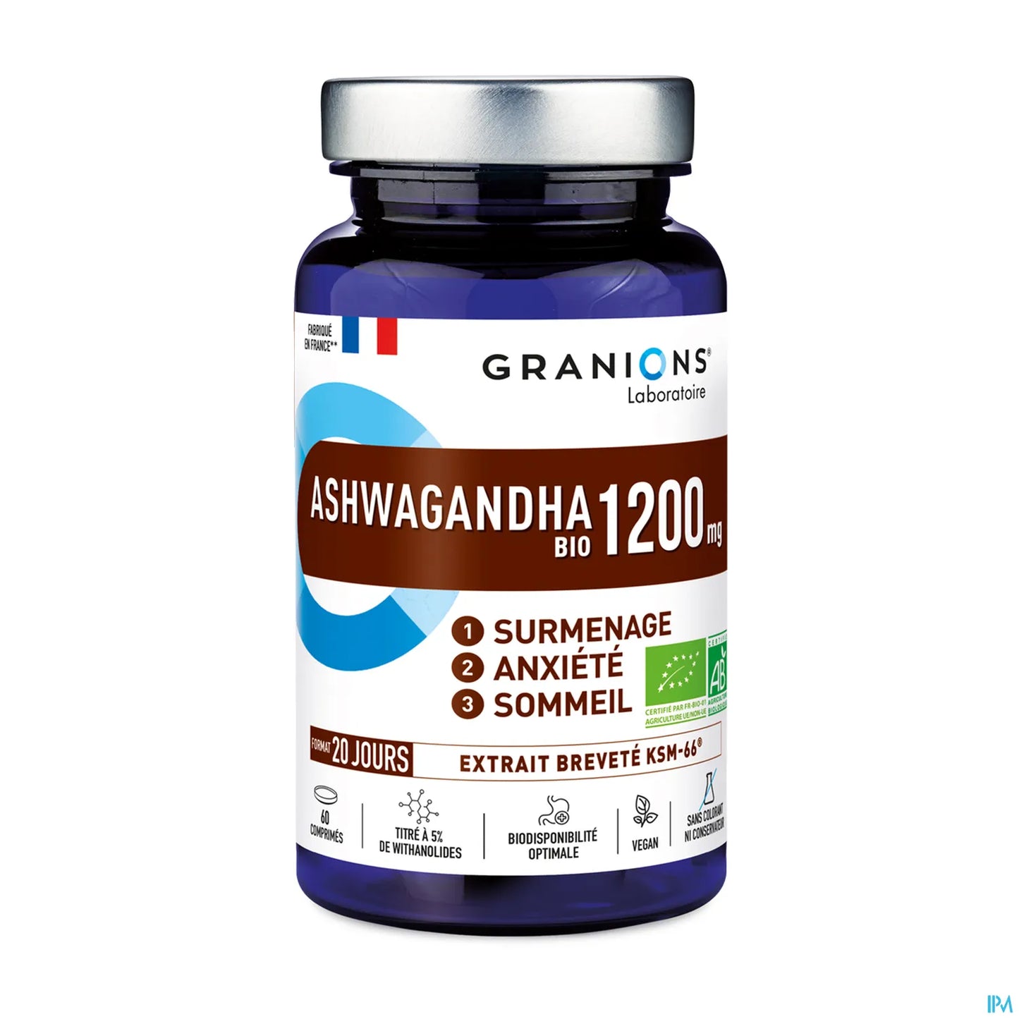 Granions Ashwagandha Bio 60 Comprimés