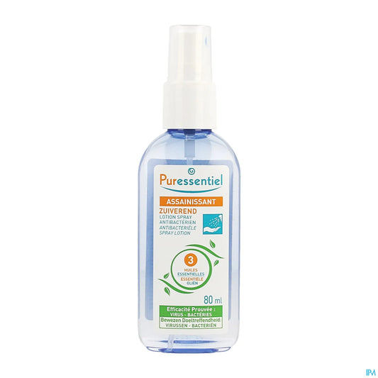 Lotion Spray Antibactérien Mains Surfaces 80 ml