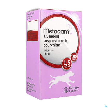 Suspension Orale Meloxicam 1,5 mg/mL 180 mL Pour Chien