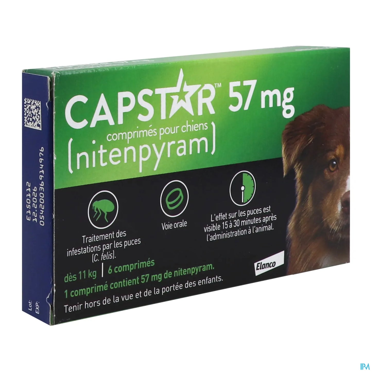 Elanco Capstar 57 mg Chien de plus de 11 kg boite de 6 comprimés