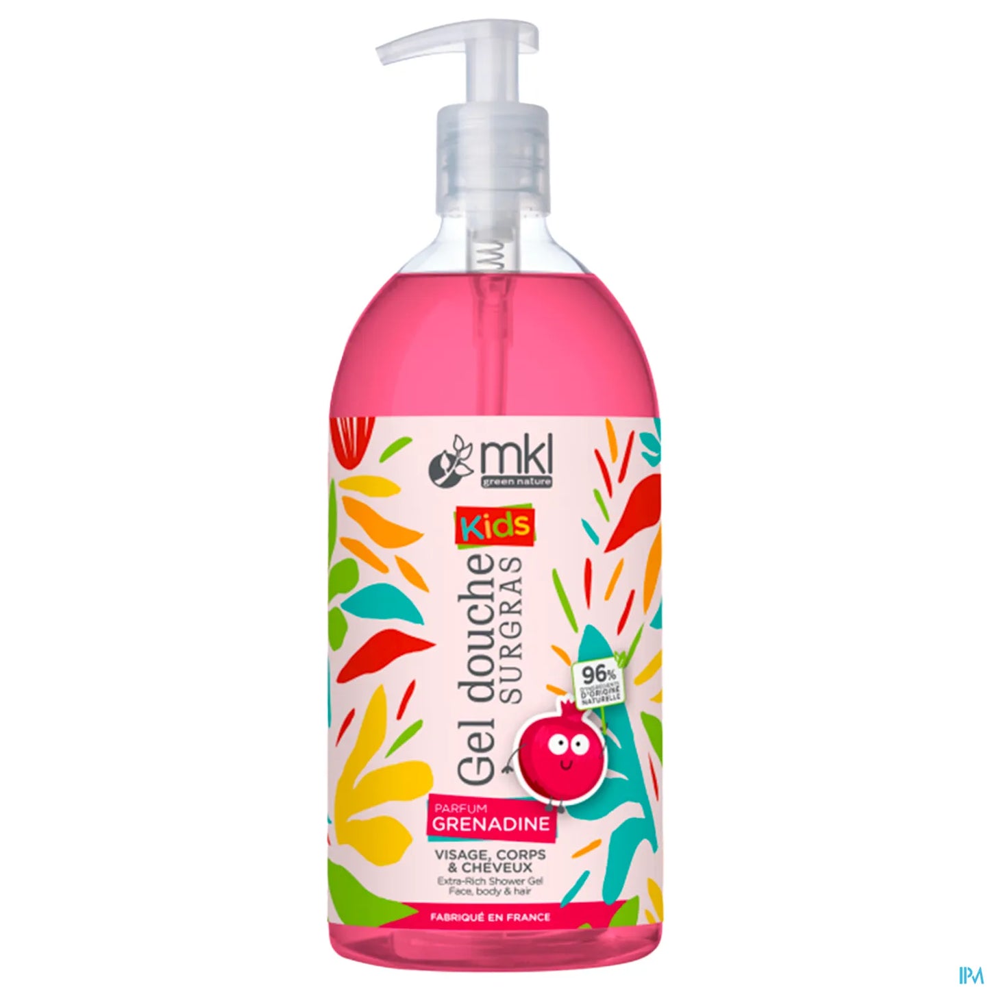 Green Nature Gel Douche Kids 1L Grenadine