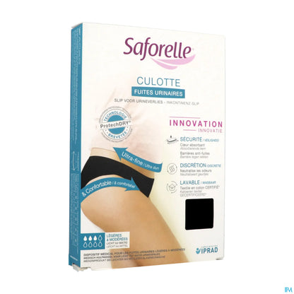 Culotte Fuites Urinaires Ultra Absorbante Noire Taille 46