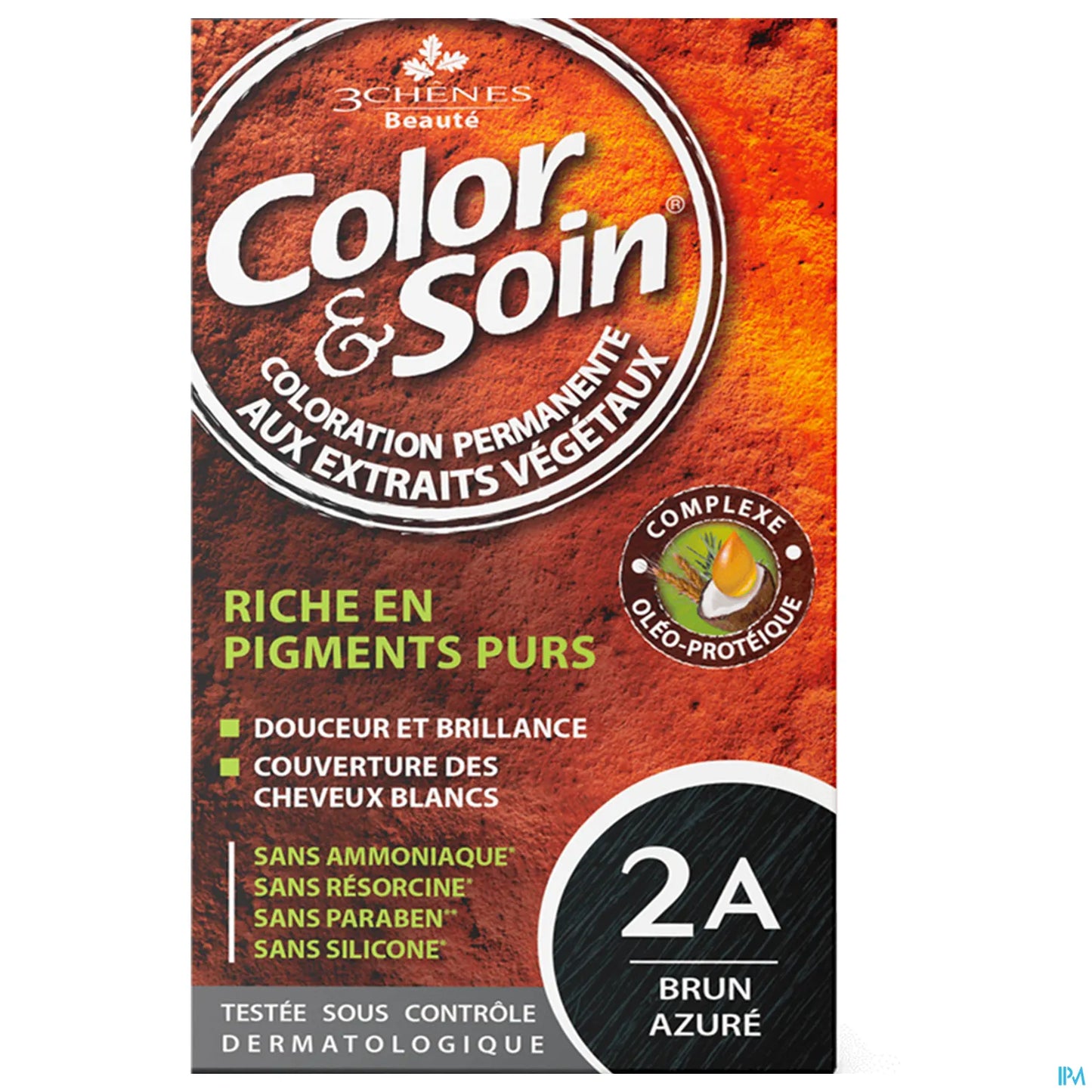 3 Chênes Color & Soin 2a Brun Azure Etui 60ml X2