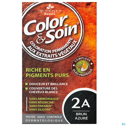 3 Chênes Color & Soin 2a Brun Azure Etui 60ml X2