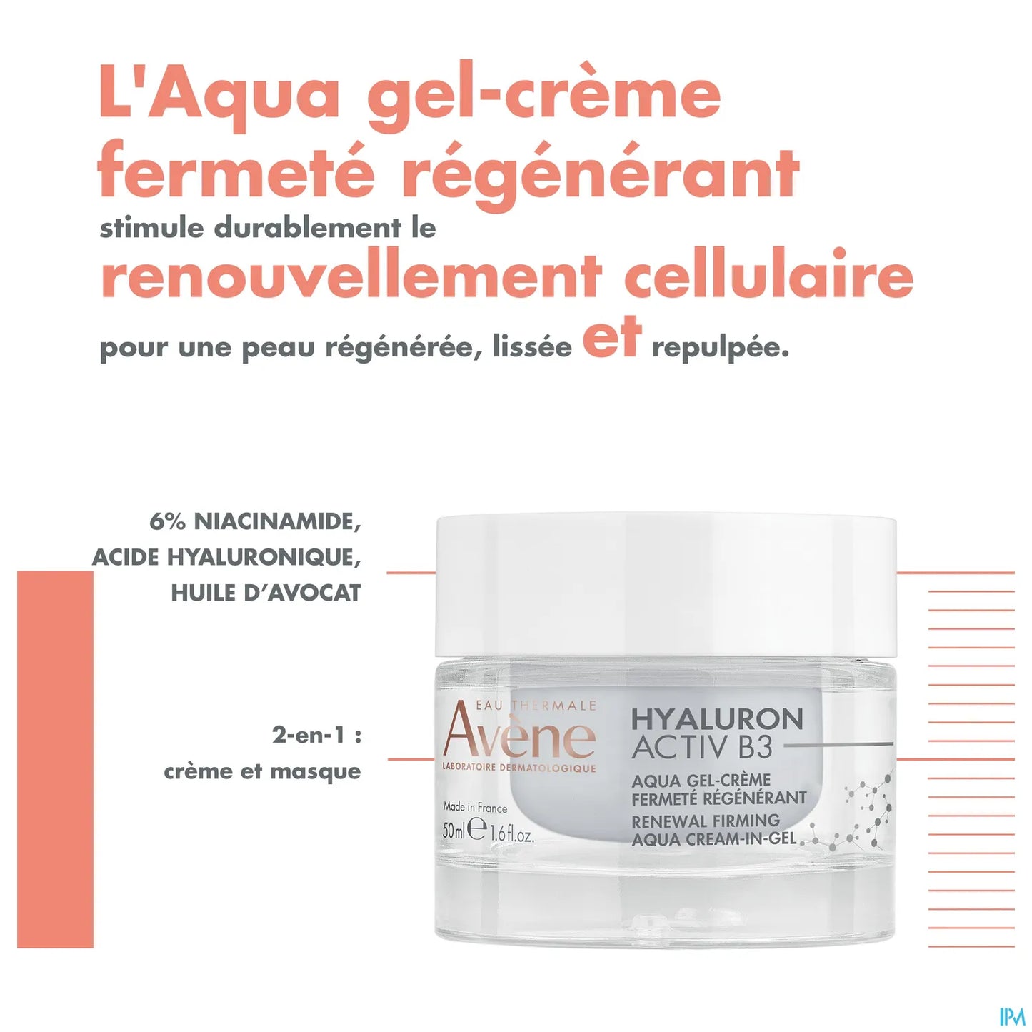 Hyaluron Activ B3 Gel Crème Aqua Régénération Cellulaire 50ml