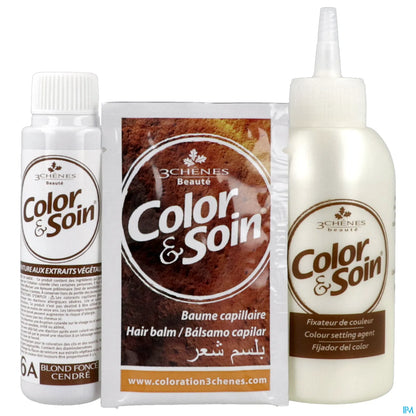 3 Chênes Color & Soin Coloration Permanent Blond Foncé Cendré 6A