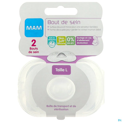 Bout de Sein Silicone Taille L Bte/2