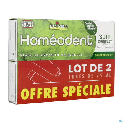 Homéodent Soin Complet Dents Et Gencives Chlorophylle 2x75ml