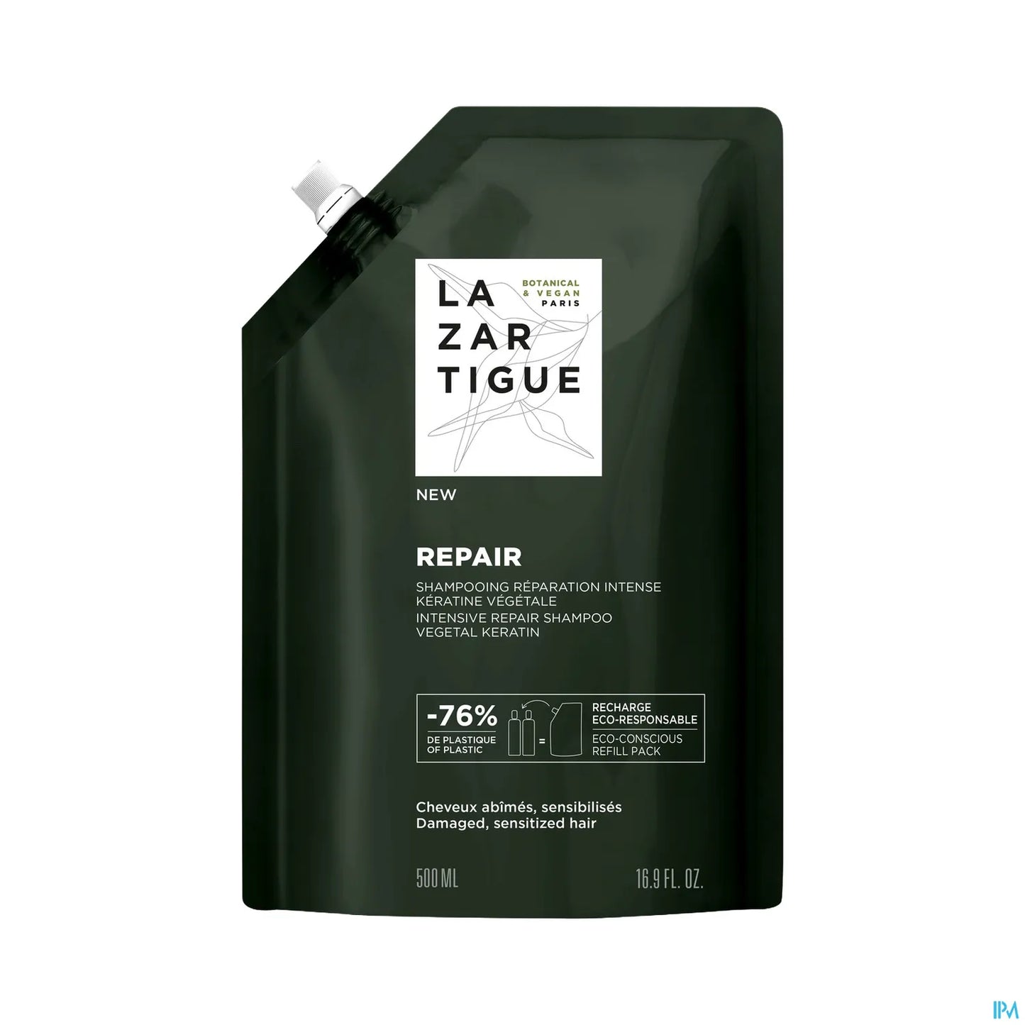 Lazartigue Repair Shampooing Éco Recharge 500 mL