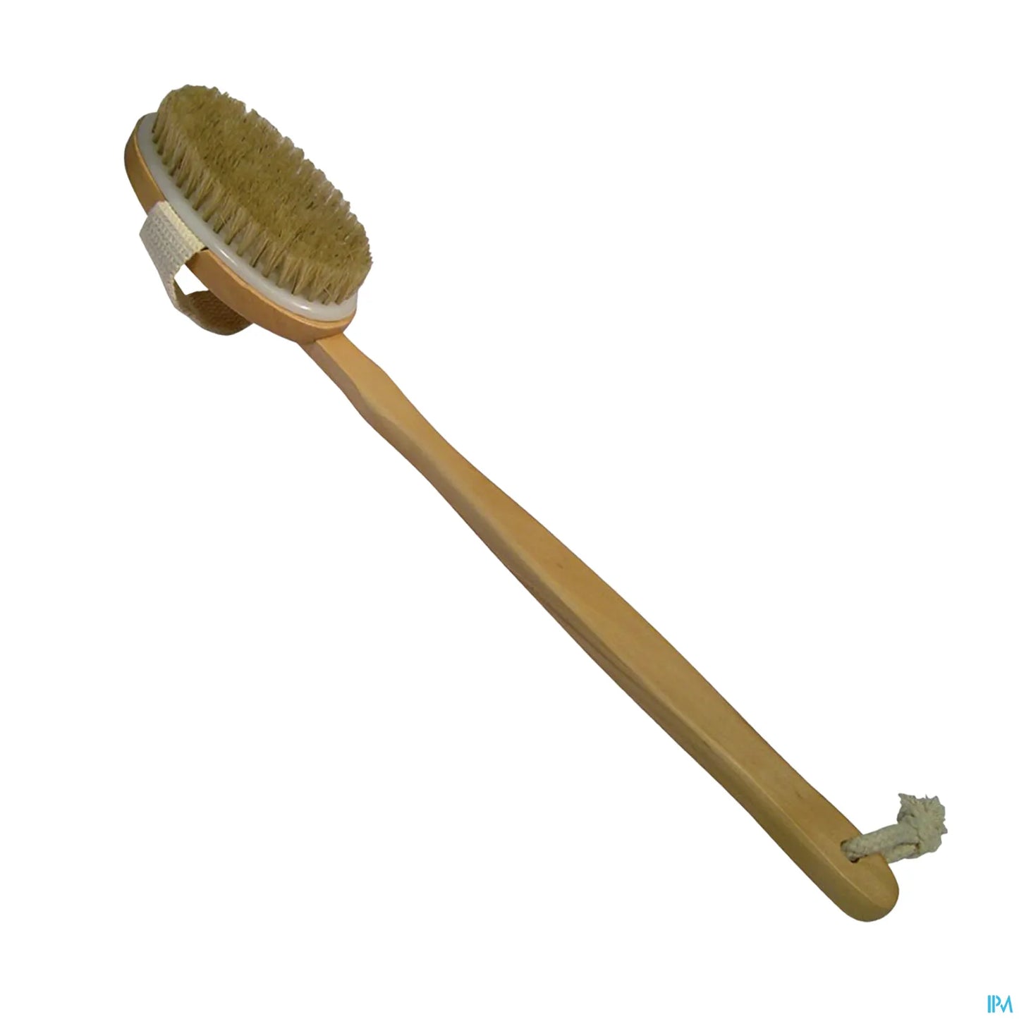 Brosse De Bain Poils Soie Manche Bois.