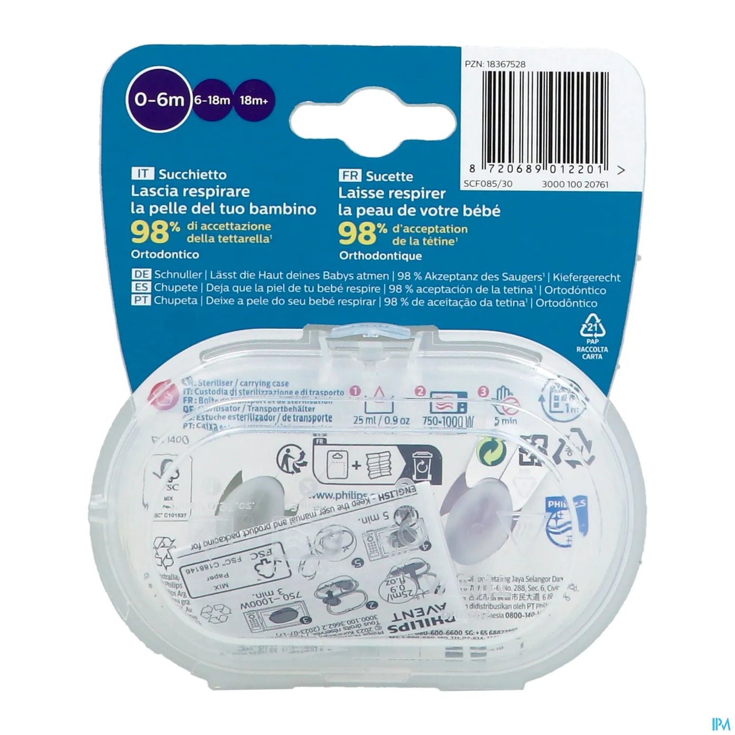 Philips Avent Sucettes Ultra Air 0-6M Mixte
