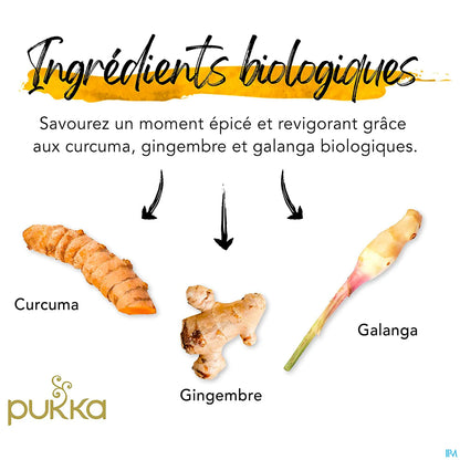 Pukka Infusion Curcuma Tonique Bio 20 sachets