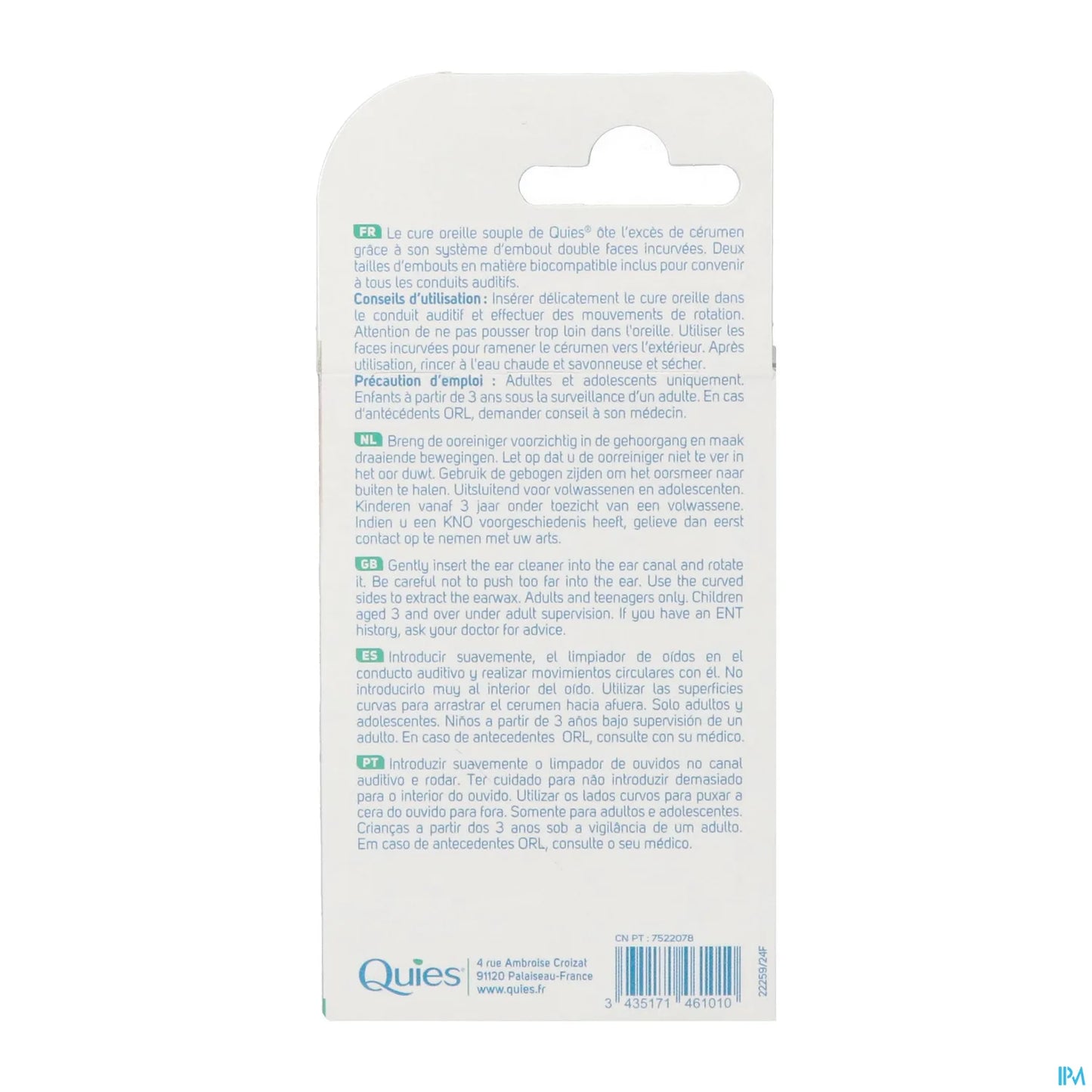 Cure Oreille Souple 2 Embouts