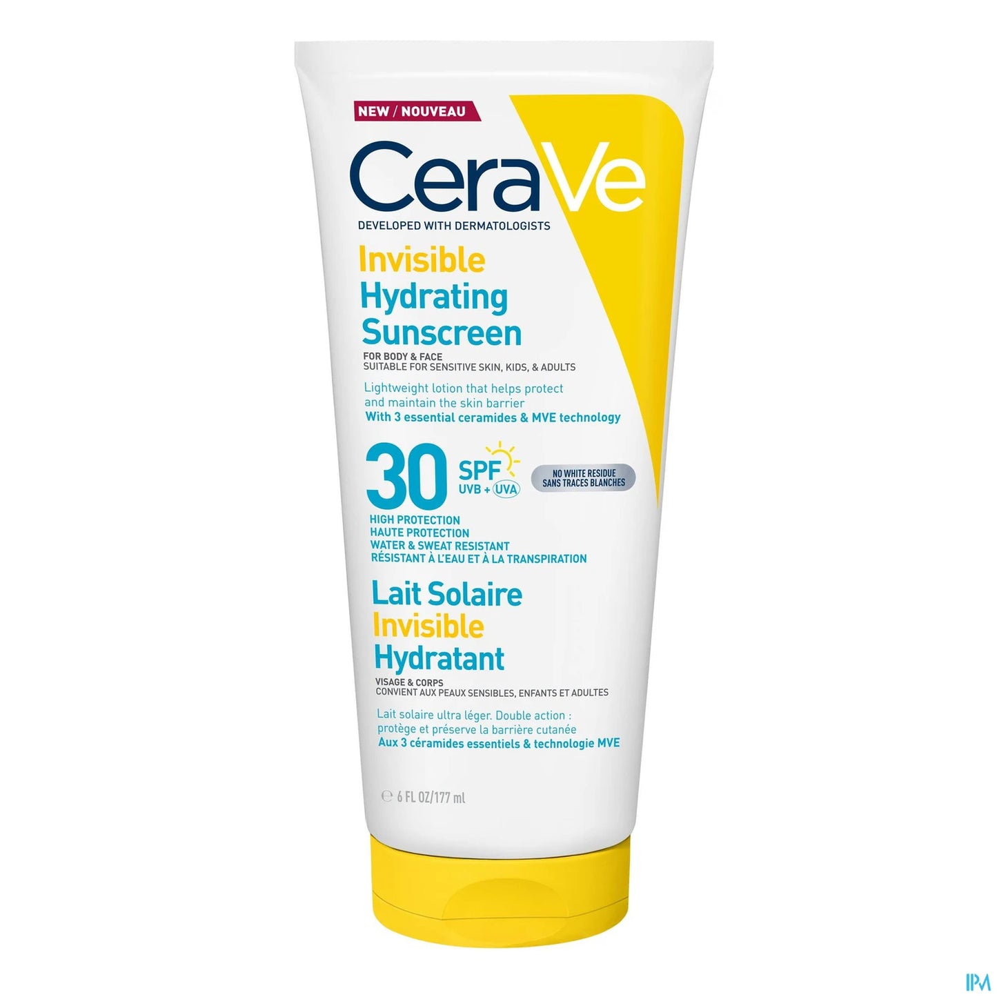 CeraVe Lait Solaire Invisible Hydratant SPF 30 177 mL