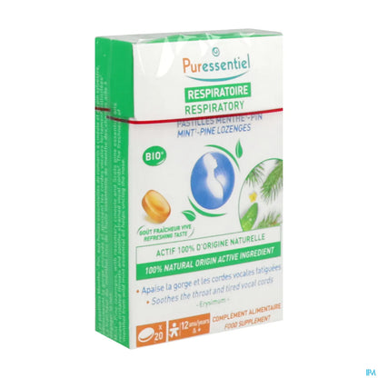 Organic Respiratory 20 Pine Mint Lozenges