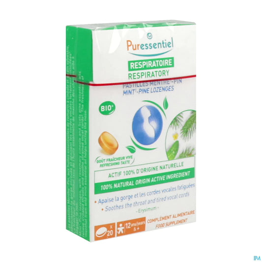 Organic Respiratory 20 Pine Mint Lozenges