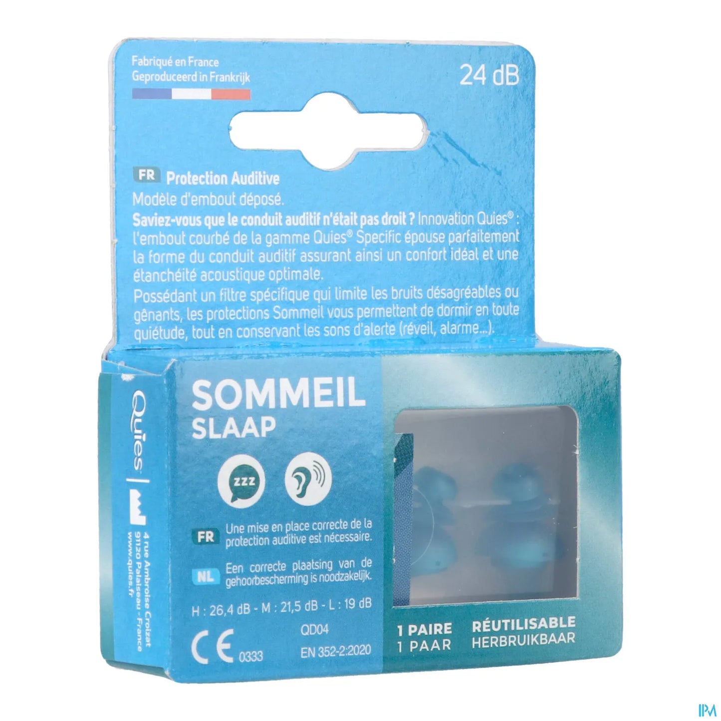 Protezione acustica per dormire, 1 paio riutilizzabile