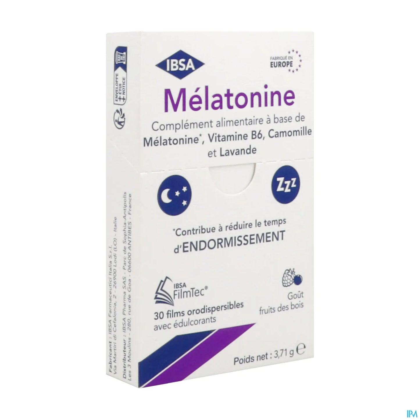 Mélatonine 30 Films Orodispersibles
