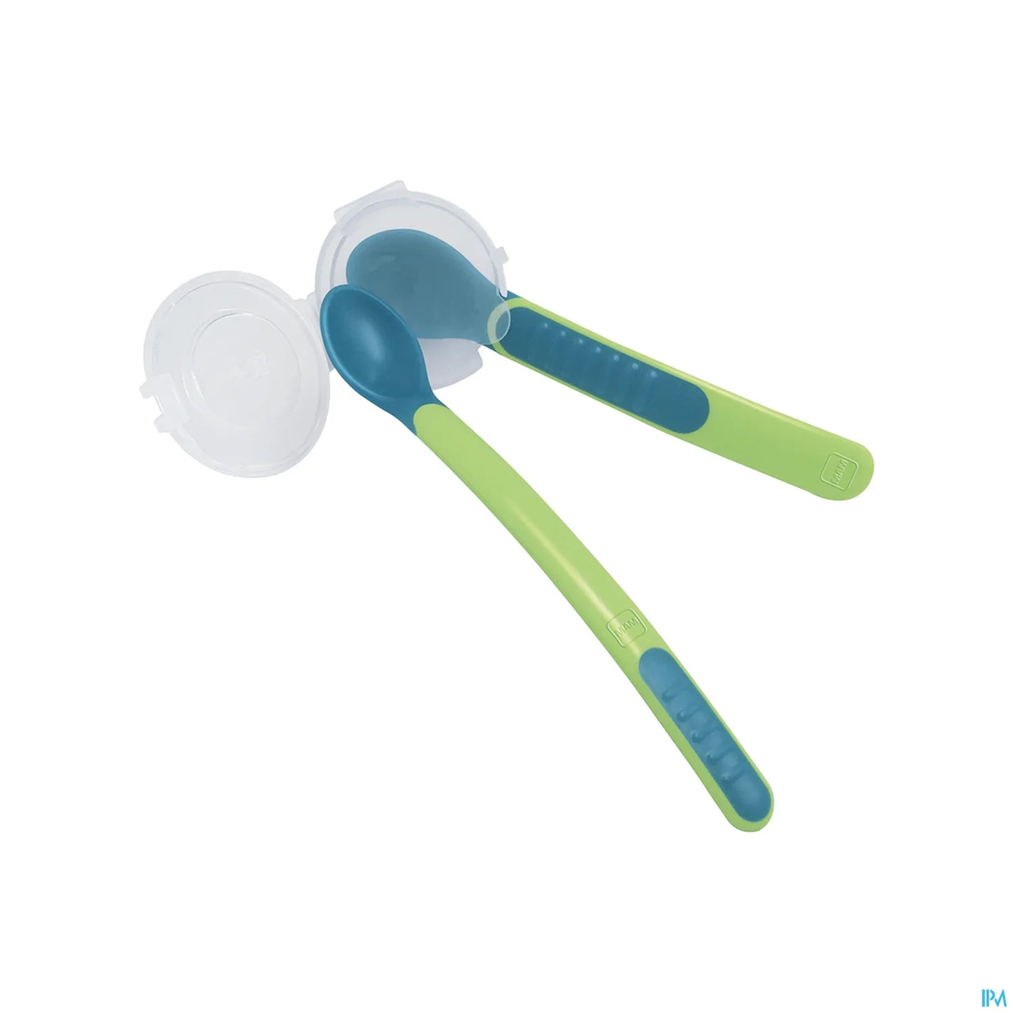 Cuillère Thermo-Sensible Verte et Housse x2