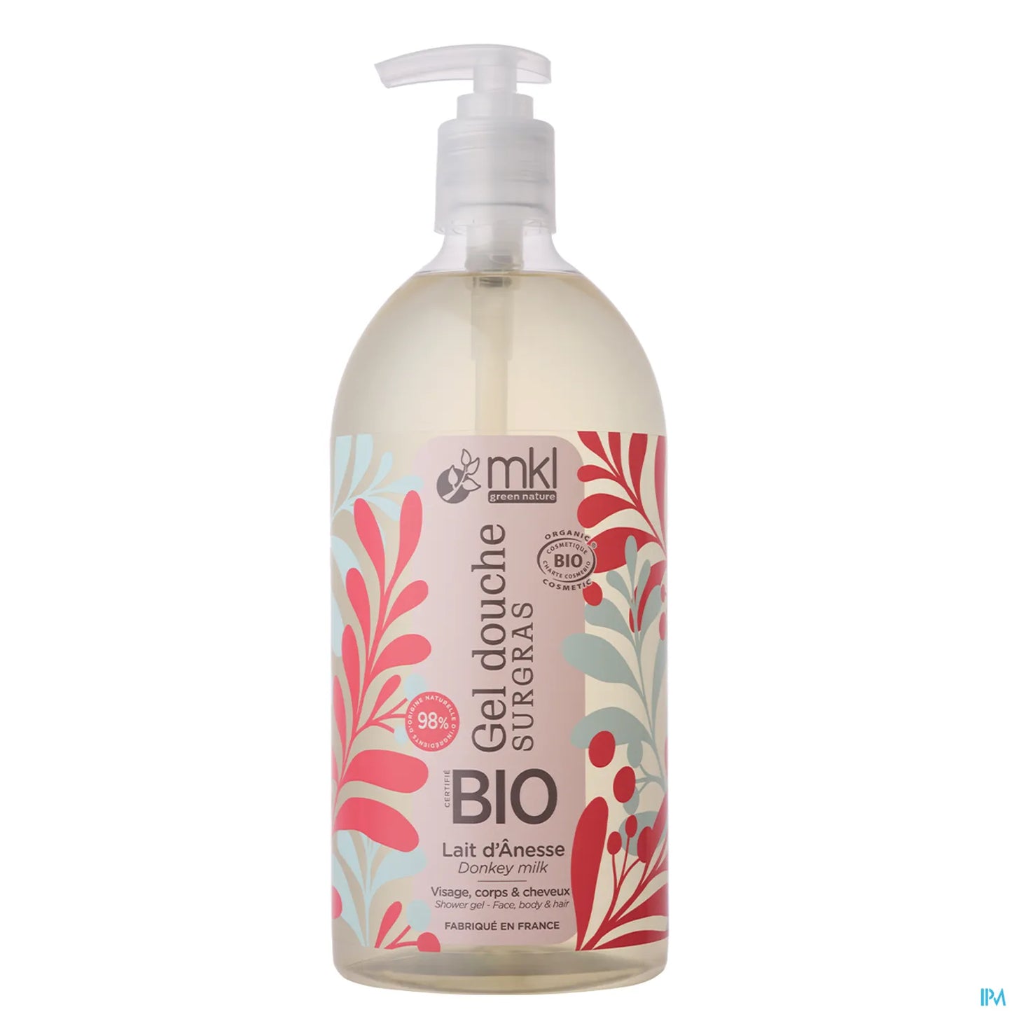 Gel doccia al latte d'asina biologico Green Nature 1L