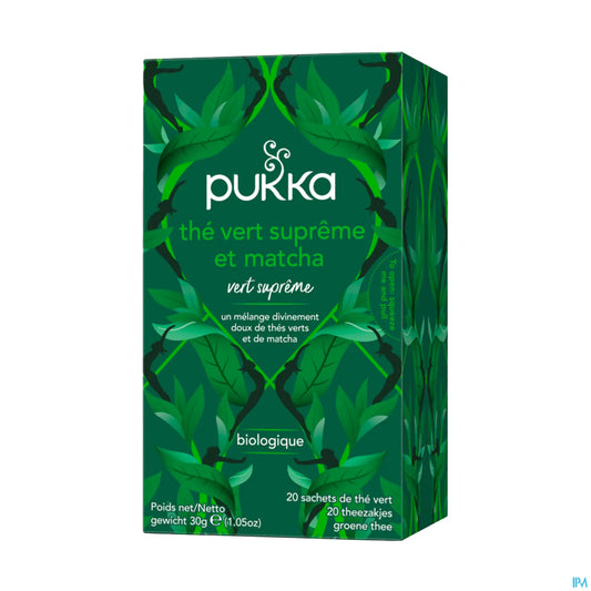Thé Vert Suprême et Matcha Bio 20 Sachets
