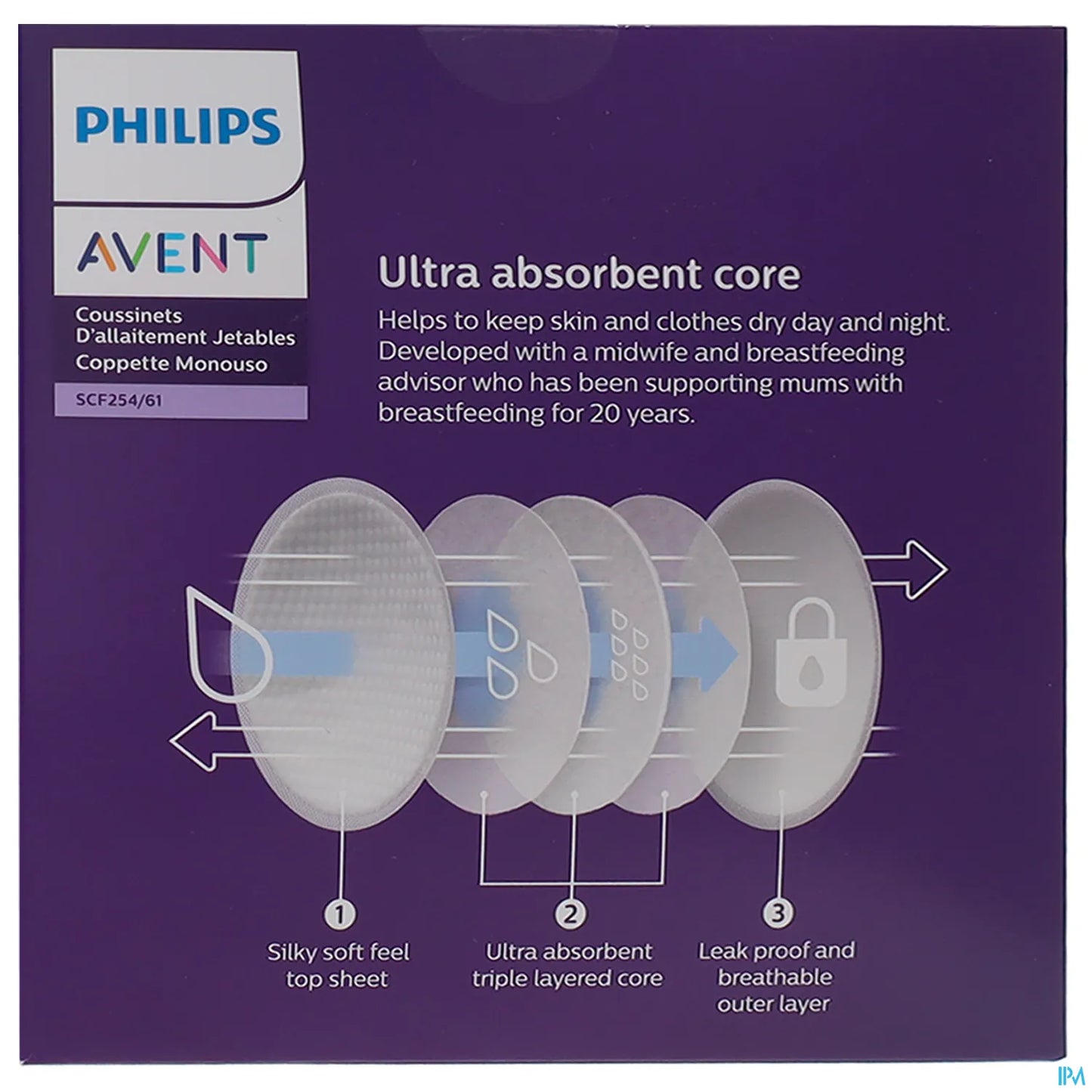 Philips Avent Coussinets d'Allaitement Jetables 60 pcs