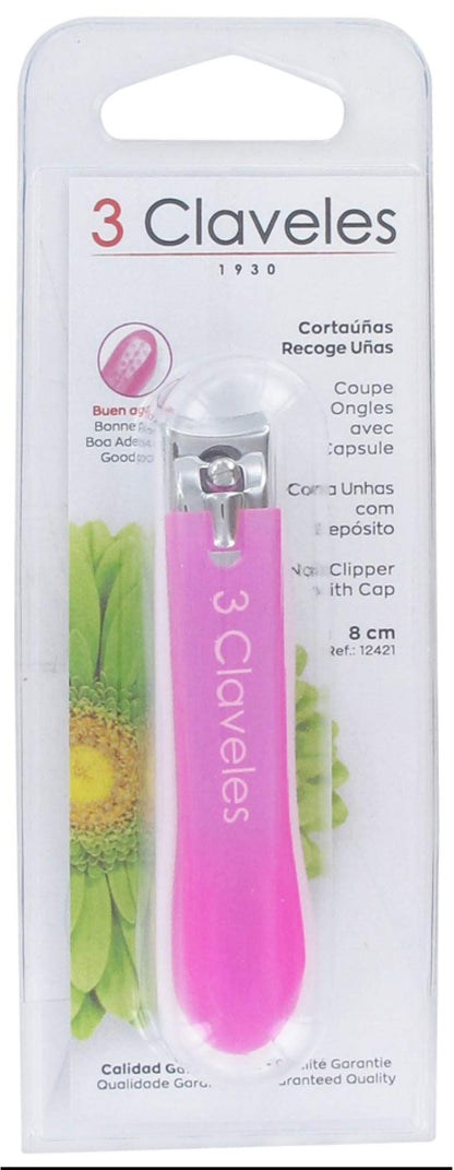 Coupe-Ongles Fantaisie Rose 6 cm Avec Lime Intégrée