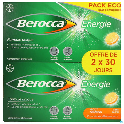 Energie Sans Sucre Orange 60 Comprimes Effervescents