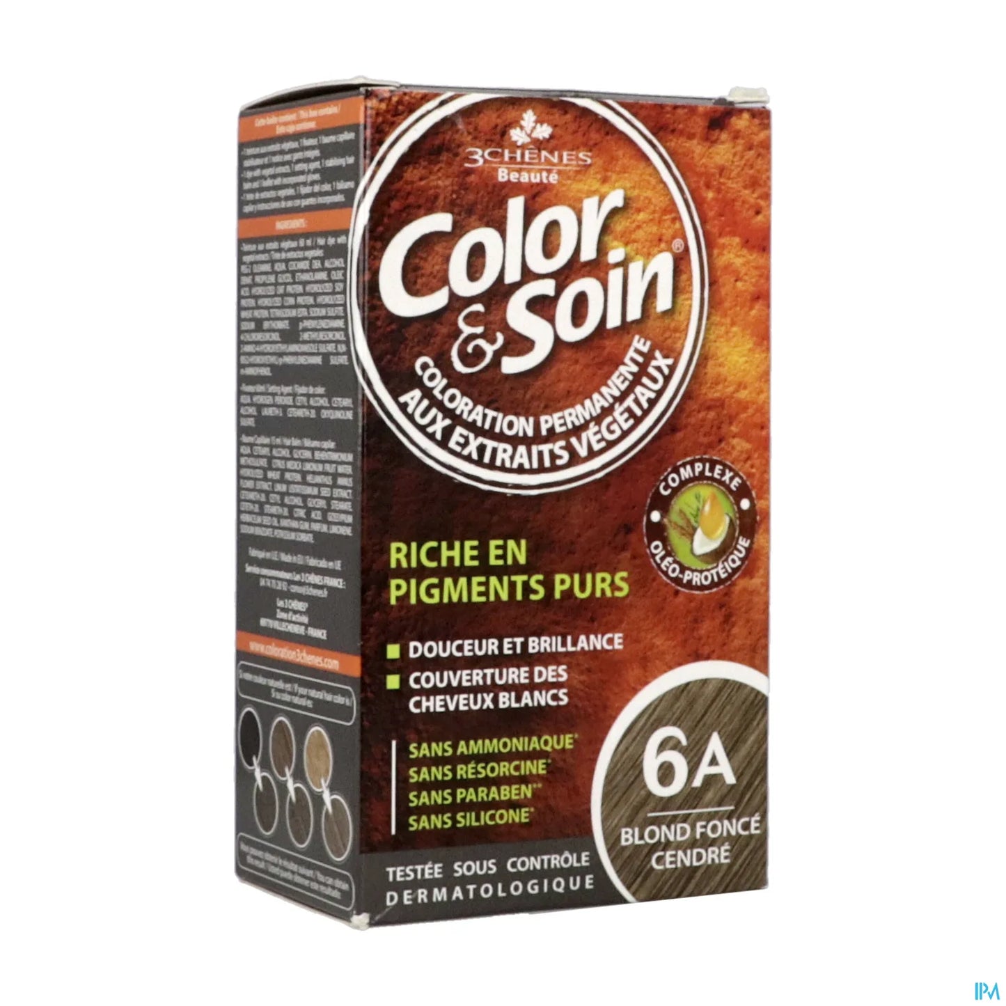 3 Chênes Color & Soin Coloration Permanent Blond Foncé Cendré 6A