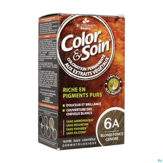 3 Chênes Color & Soin Coloration Permanent Blond Foncé Cendré 6A