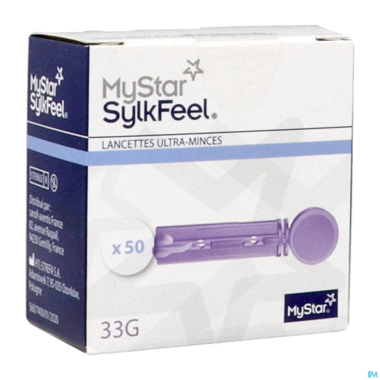 Sanofi Mystar Sylkfeel Lancettes 33 G Boite de 50