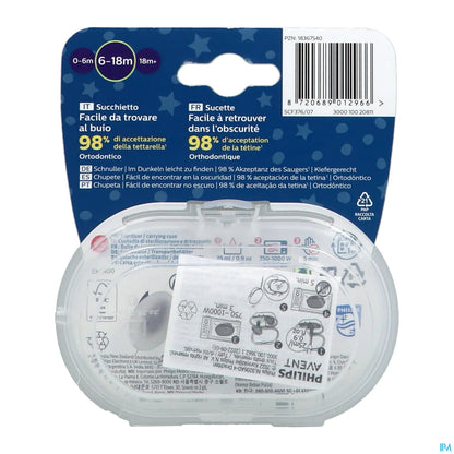 Philips Avent Sucette Ultra Air Nuit 6-18 Mois