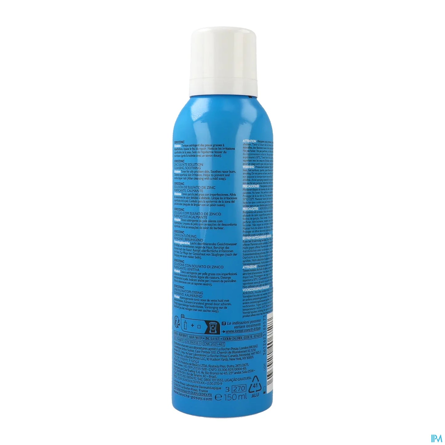 Serozinc Solution de Sulfate de Zinc pour Peau Grasse 150ml